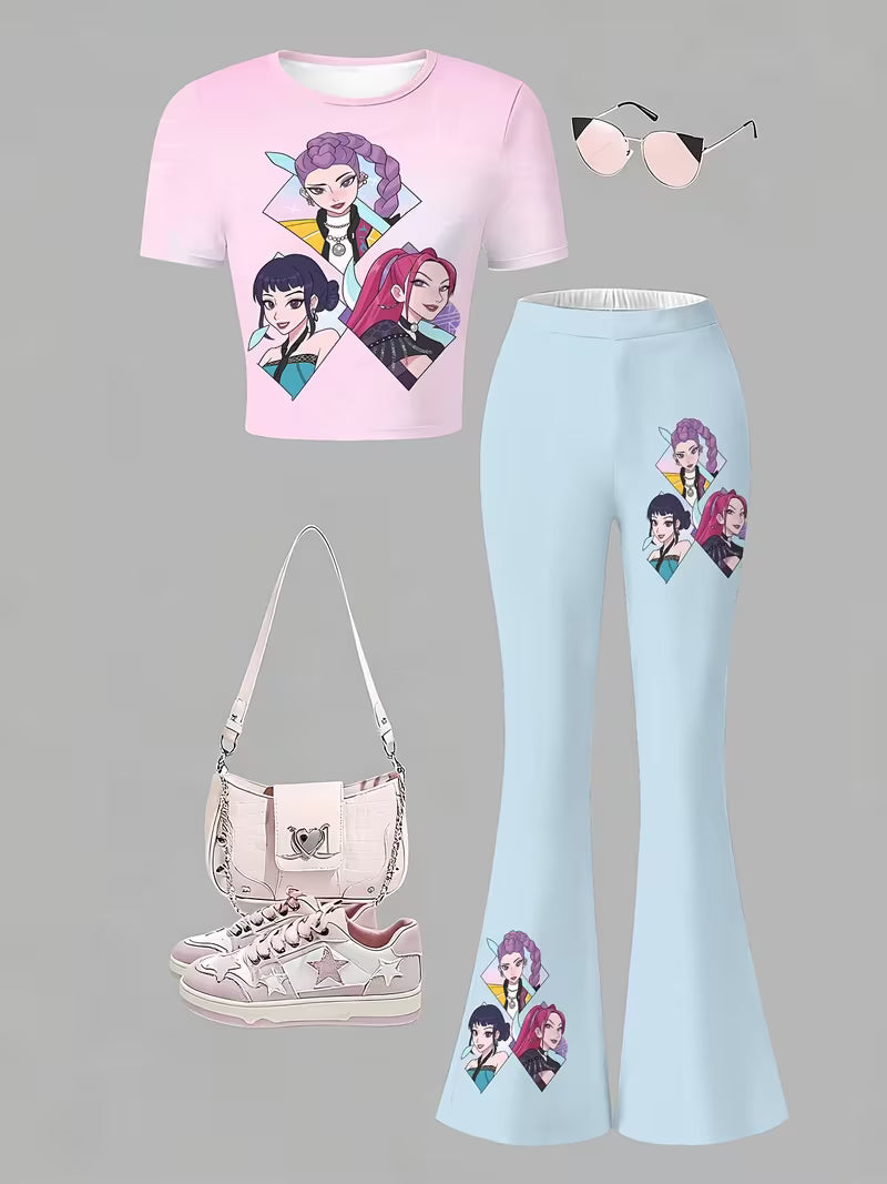 light pink t-shirt &  Bottom Pants,