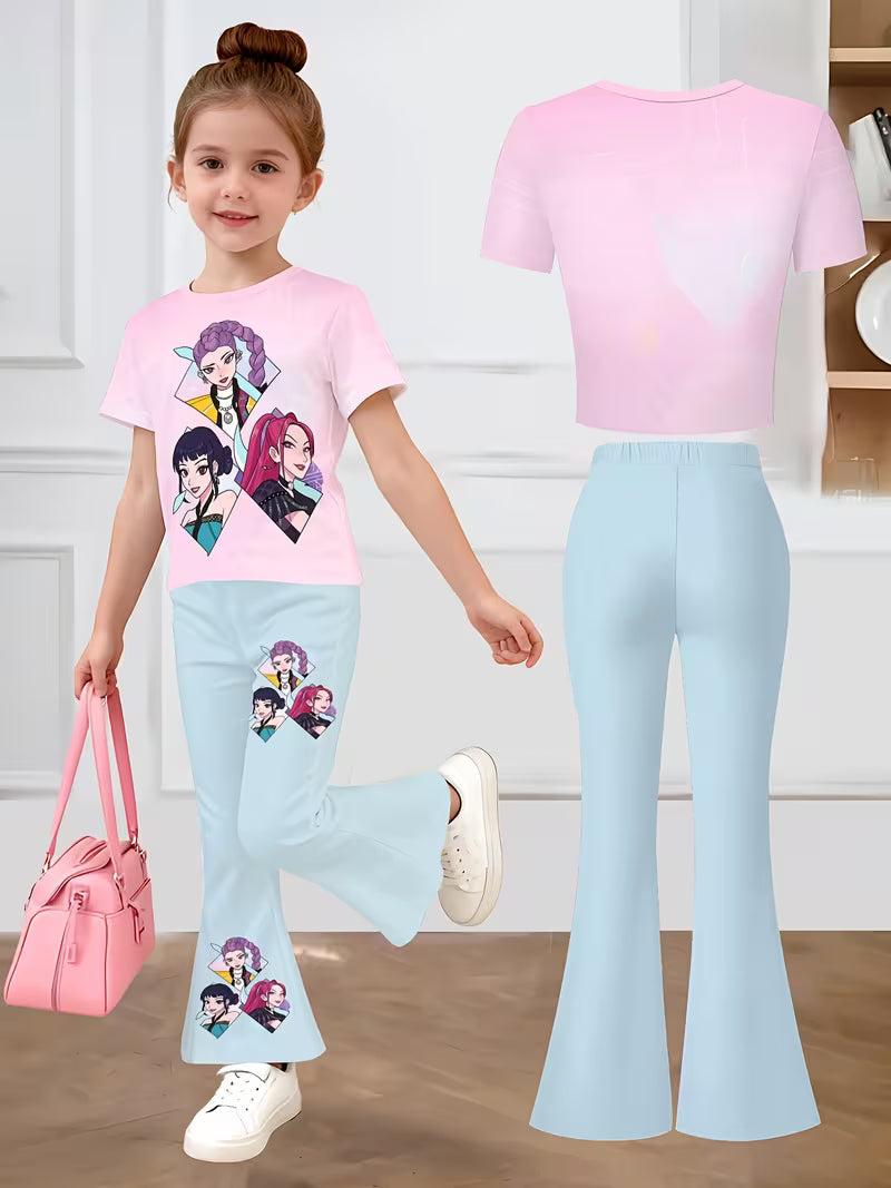 light pink t-shirt &  Bottom Pants,