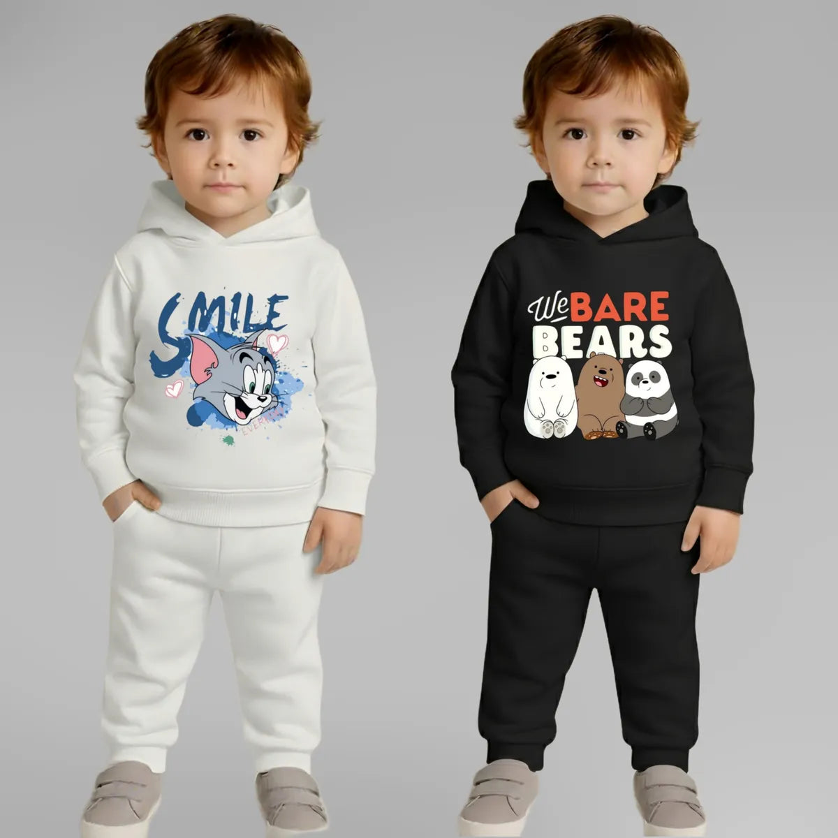 Pack-Of-2-Hoodie-And-Lower-Set Smile & Bears