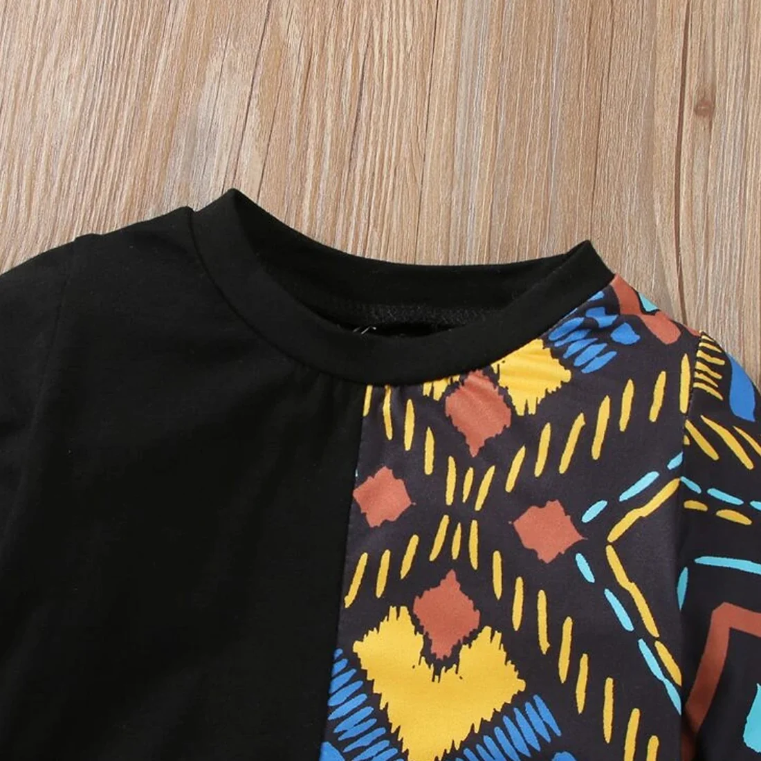 Baby Set Black Graphic Print & Cami T-shirt & Pant.