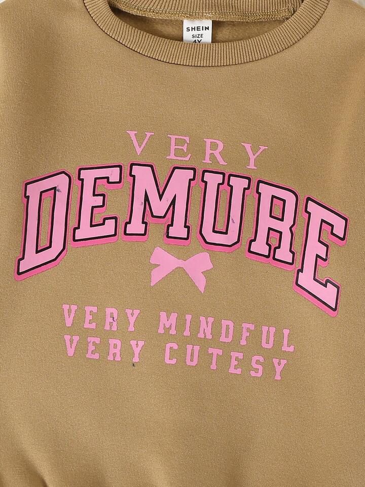 Kids “Very Demure” Stylish Sweatshirt & Jogger Co-Ord Set . ( COMBO PACK OF 2 )